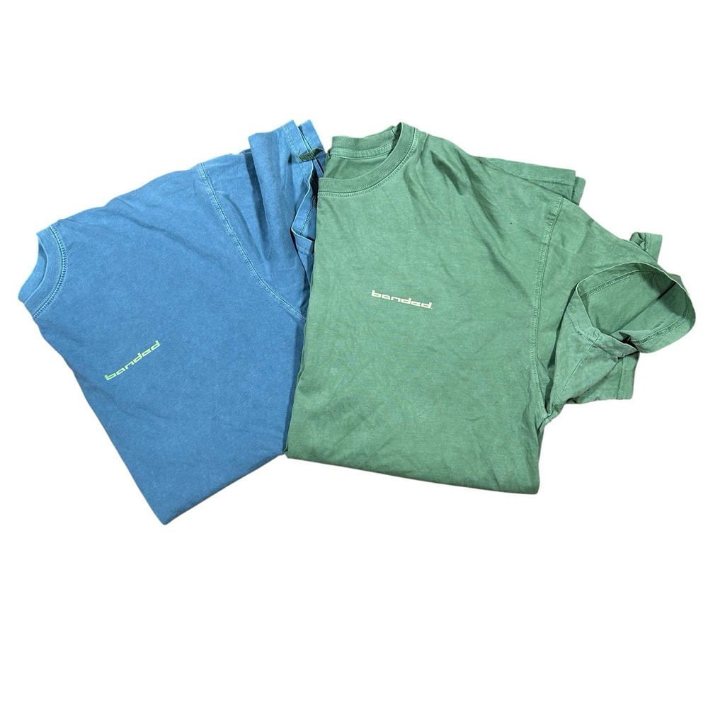 Banded‎ Banded Signature Logo T-Shirt Green Blue XL Lot Of 2